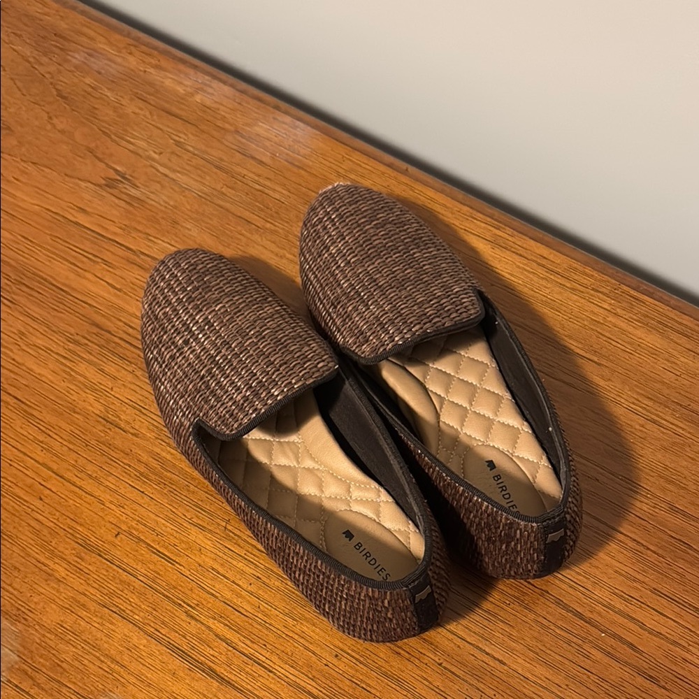 Birdies Starling Raffia Flat - Brown